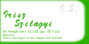 irisz szilagyi business card